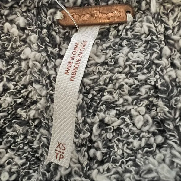 Free People Good Day Cropped Sweater XS NWOT Marled Oversized Wide Sleeve - Image 5