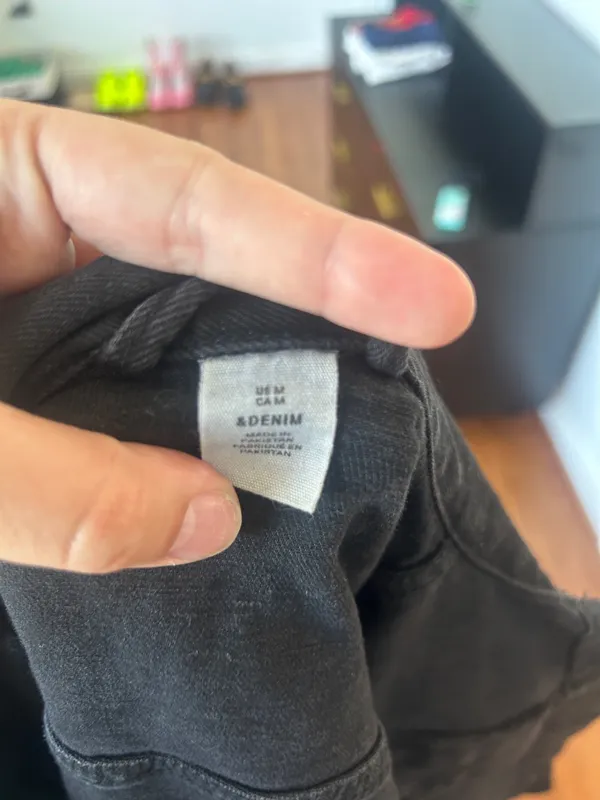 Black denim jacket Size M - Image 3