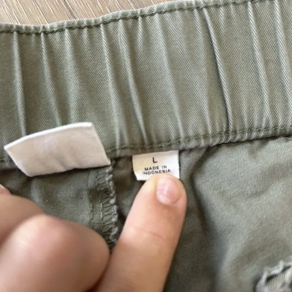 Gap Womens Pants Green Size Large Easy Pant Wide Leg Utility Cotton Blend - Image 3