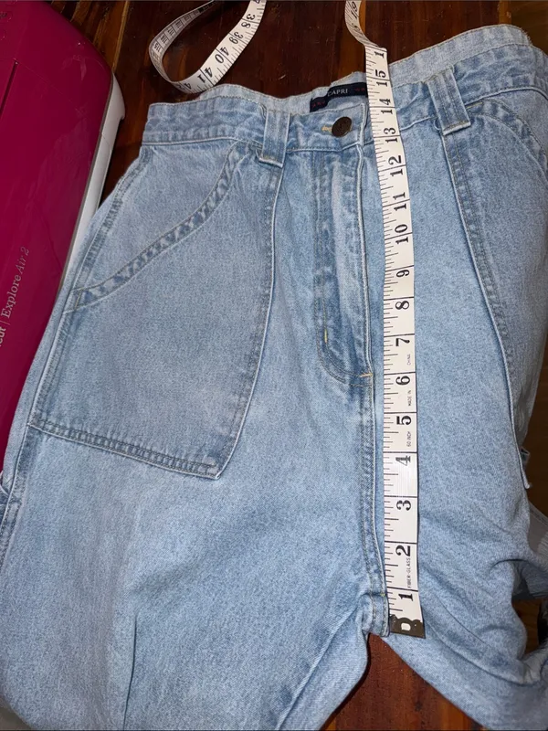 Vintage Gorpcore Capri Crop carpenter Jeans utility chore ranch granny mom - Image 5