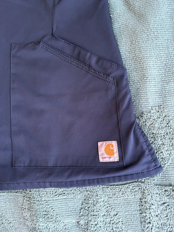 Navy Blue Carhartt Scrub Top - Image 4