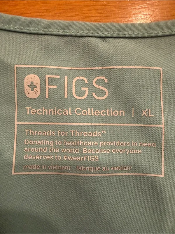 Figs women’s Catarina seaglass scrub top size xlarge. - Image 5