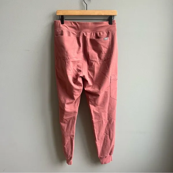 Figs Zamora High-Waisted Slim Jogger Scrub Pants in Mauve Dusty Rose Size Small - Image 7