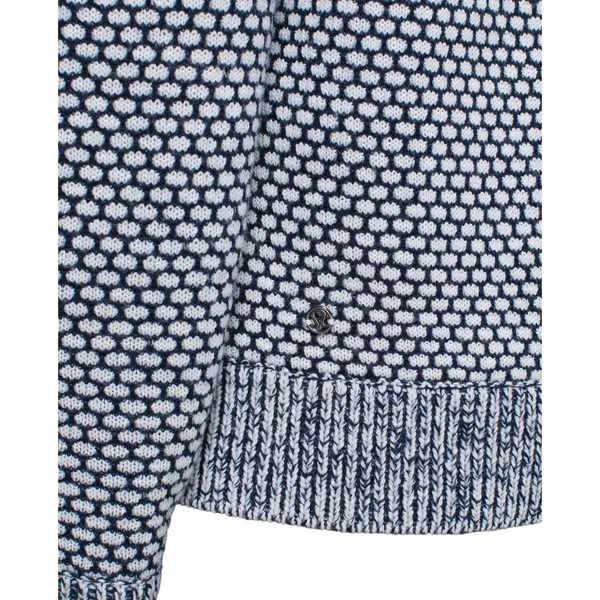 Lululemon Yogi Crew Sweater Size 4 Inkwell Blue Honeycomb Knit Thumbholes‎ 243 - Image 4