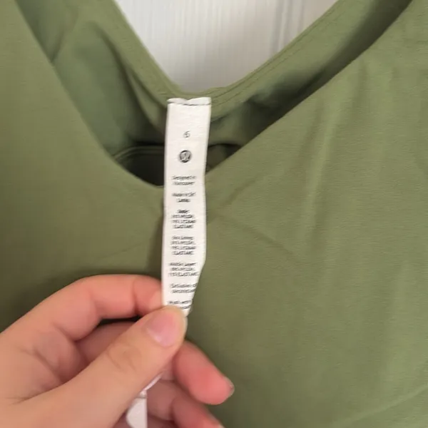 Lululemon Align Tank Top Nulu Size 6 Green Foliage - Image 4