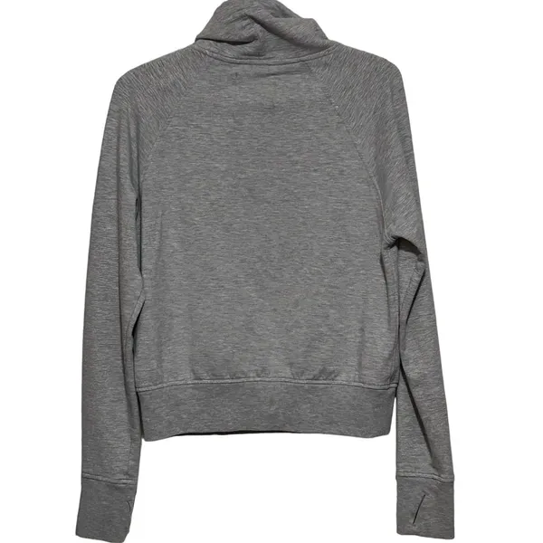 Victoria Sport Women's Gray Silver Hoodie with‎ Funnel Neck & Thumb Hole Size M - Image 2
