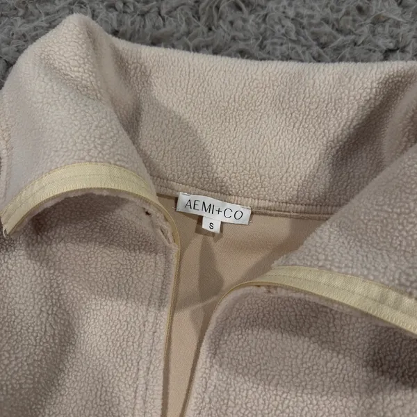 Aemi + Co Tan Oversized Hoodie Sweatshirt - Image 3