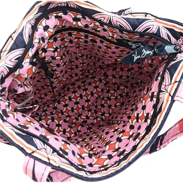 Vera Bradley Morgan Loves Me Pink Orange Floral Quilted Shoulder Bag - Image 5