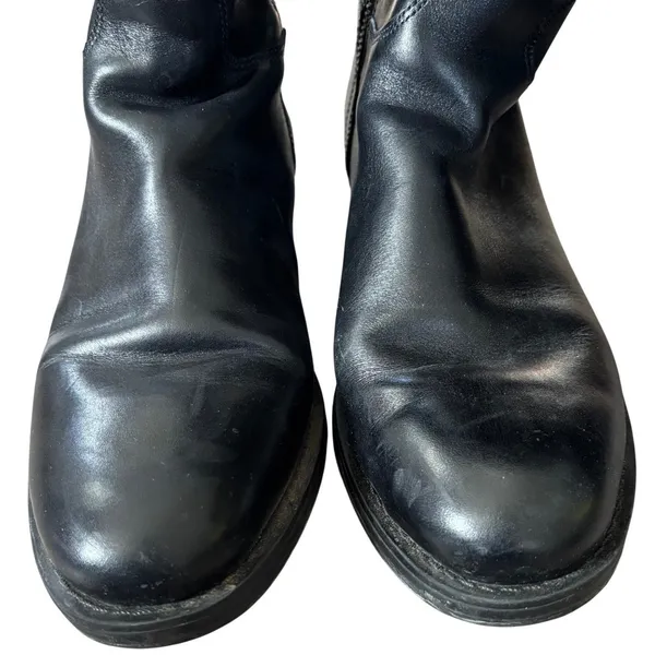 Enzo Angiolini Black Leather Eaellerby‎ Riding Boots Sz 10 Equestrian Preppy - Image 3