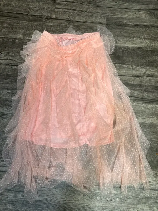 Live 4 Truth Blush Pink Layered Tulle Midi Skirt - Image 2