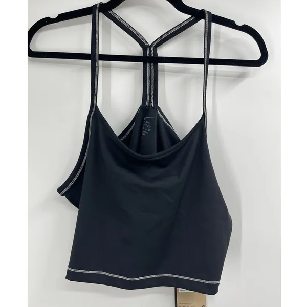 Nike Black Training Sports Bra XL Strappy Activewear Top Workout NEW Womens - Image 3