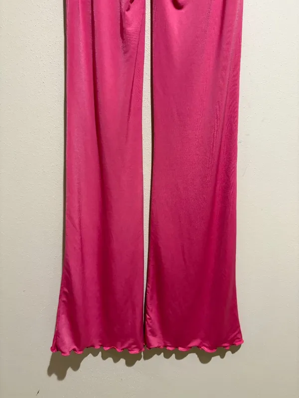 I.AM.GIA Nyx Hot Pink Lace Up Flare Pants - Image 10