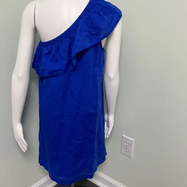 J. Crew One Shoulder Blue Dress NEW - Image 4