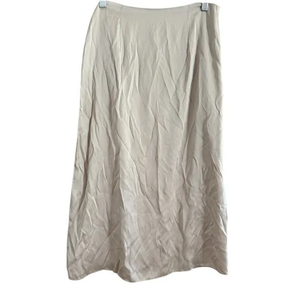 Club Monaco Cream Midi Wrap Skirt - Image 9