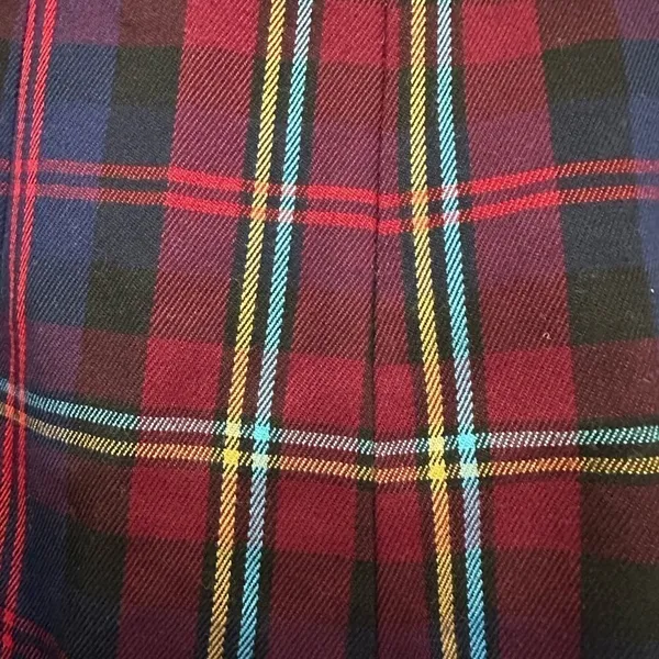 TOPSHOP plaid high waisted trousers preppy retro academia schoolgirl size 2 - Image 5