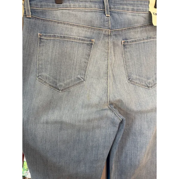 L'AGENCE Harlem‎ Frayed Skinny Jeans Tahoe Blue Size 32 2655BEK - Image 10