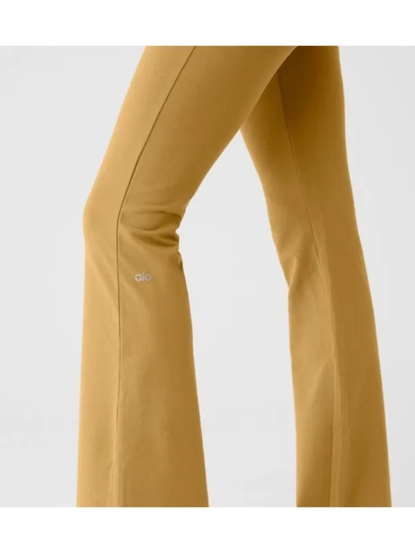 Alo Sway Bootcut Sweatpants Golden Olive Branch High-Rise Waist Flared Sweats S - Image 3
