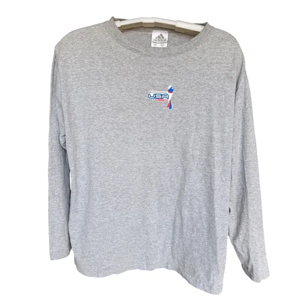Vintage FIFA WORLD Cup Adidas XL USA Women's 2003 Long Sleeve T-Shirt Gray - Image 3