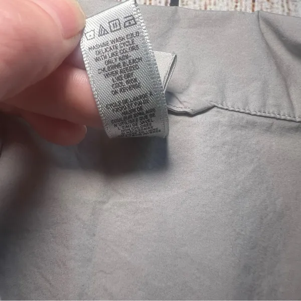 Skims Poplin Sleep Button Up Top Unisex Size Large Gray‎ Long Sleeve Loungewear - Image 5