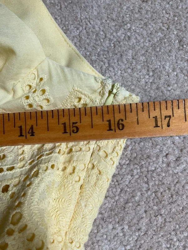 Altar'd State Dress Eyelet Mini yellow - Image 6