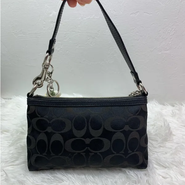 y2k COACH Poppy Black Mini Purse Wristlet - Image 3