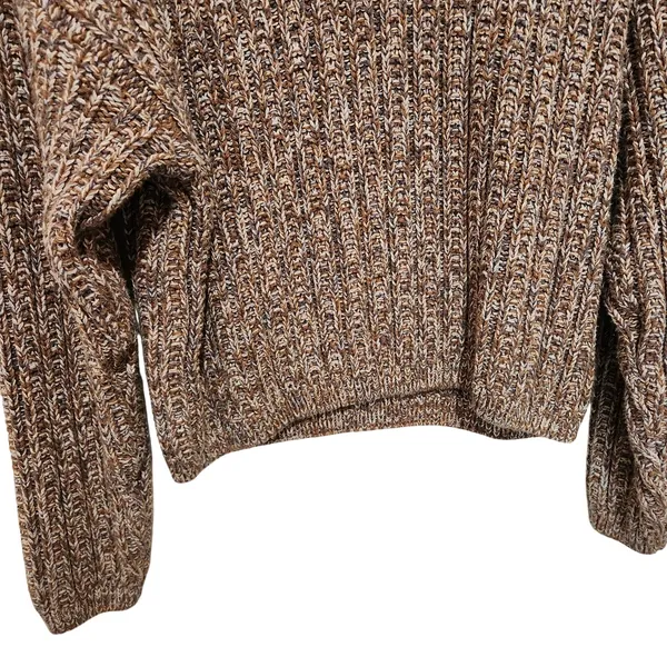 Universal Threads Brown Knit Round Neck Long Sleeve Cozy Pullover Sweater Medium - Image 5