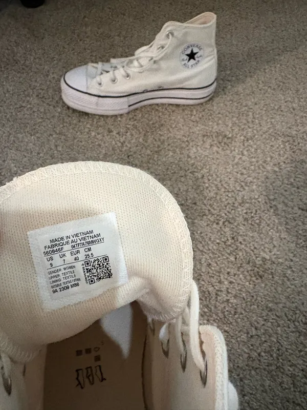 White Platform Converse High-Top - Image 3