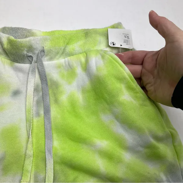 Intimately Free People Womens Size XS Lime Green Grey‎ Gray Tie Dye Shorts NEW - Image 9