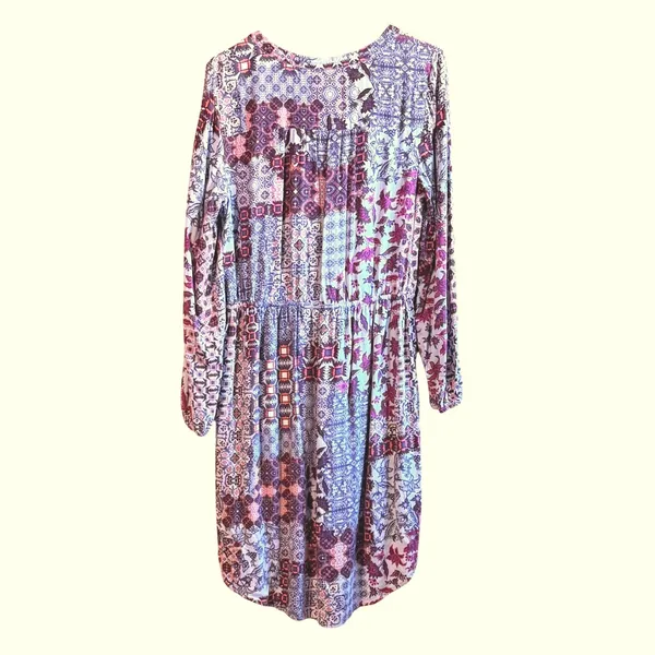 Knox Rose Large Purple Red Boho Patchwork Crochet Lace High Low‎ Dress - Image 11
