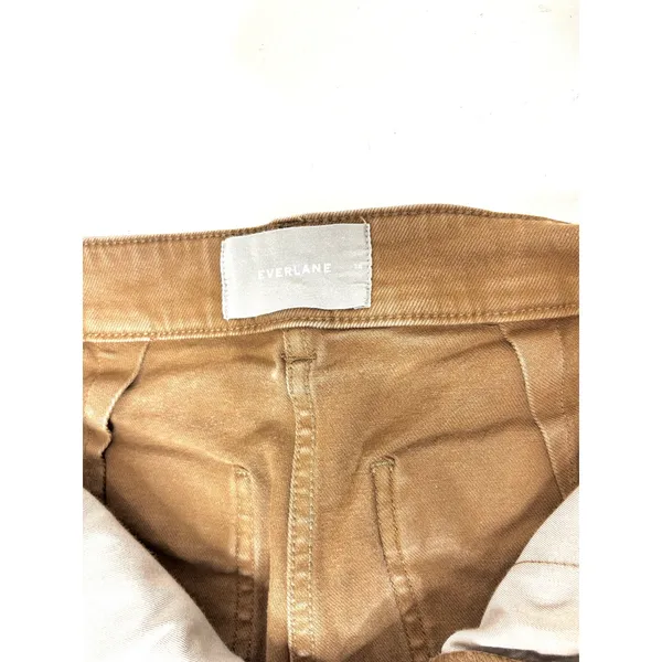 Everlane High Waist Cropped Wide Leg Regular Pants Camel 14 - Image 9
