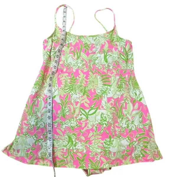 Lilly Pulitzer One-Piece Swimsuit Pink and Green Jungle themed– Size 8 - Image 4