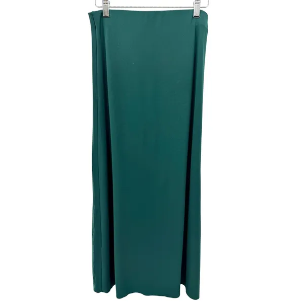 COS Minimalist Forest Green Maxi Skirt Column Longline Quiet Luxury Office S - Image 5