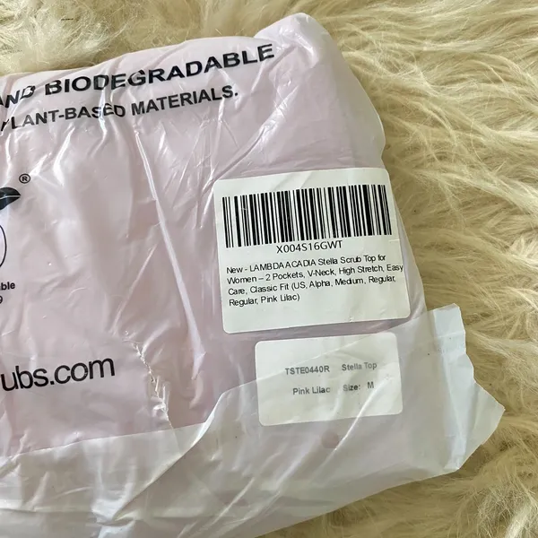 NWT Lambda Acadia Stella Every Day Scrub Top M Pink Lilac Size M - Image 9
