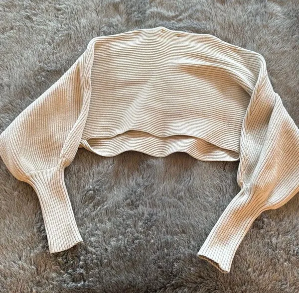 Emory Park Beige Knit Shrug - Image 2
