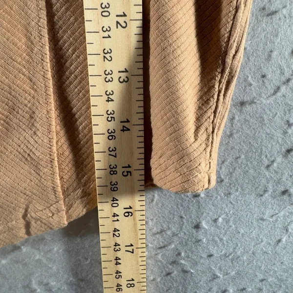 205 | Aerie Ribbed Corset Seam Crop Tank Top Tan Women XL Boho Summer Y2K - Image 4