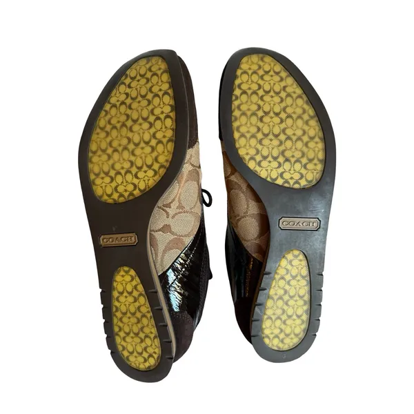 COACH Shoes Womens Size 10 Kodie Brown Signature C Logo Low Top Sneaker Comfort - Image 5
