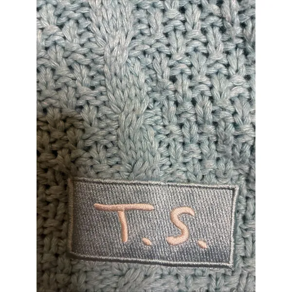 Taylor Swift Women’s 1989 Cardigan Light Blue Knit Sweater Embroidered M/L - Image 3