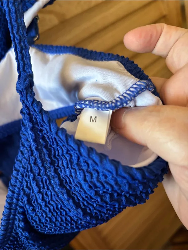 Textured Royal Blue Bikini Medium NWOT - Image 2