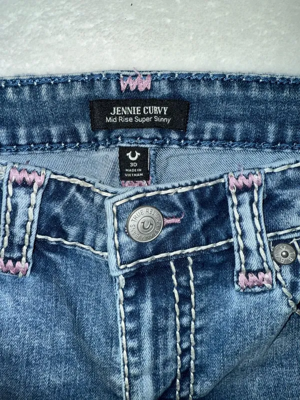 True Religion Jeans Skinny Women’s Jenny Curvy Mid-Rise Super skinny size 30 - Image 5