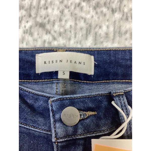 Risen Jeans Womens Medium Wash Cuffed Mid Rise Denim Shorts RDS6459 Size S - Image 6