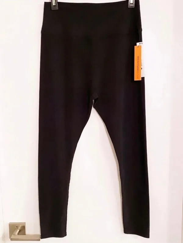| Athletic Ribbed Leggings Large - Image 2