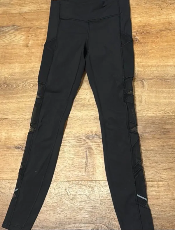 Lululemon Black Mesh Leggings - Image 3