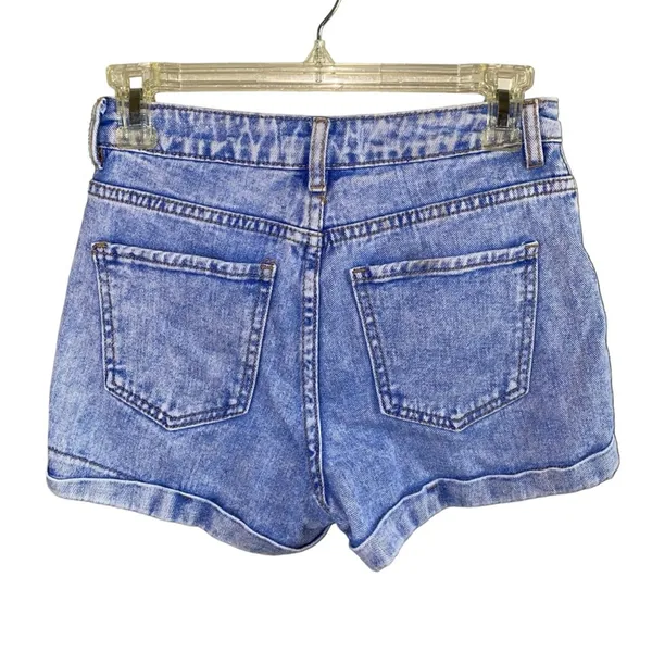 PacSun Mom Shorts 24 High Rise‎ Denim Cuffed Blue Jean Shorts - Image 2
