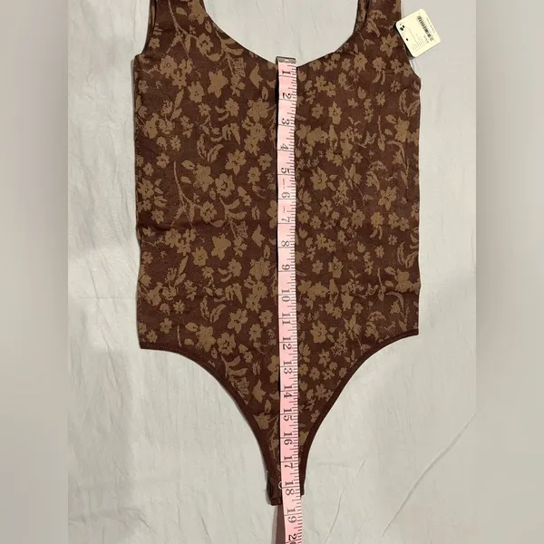 Free People PRINTED CLEAN LINES Clean Lines Bodysuit Size M/L - Image 7