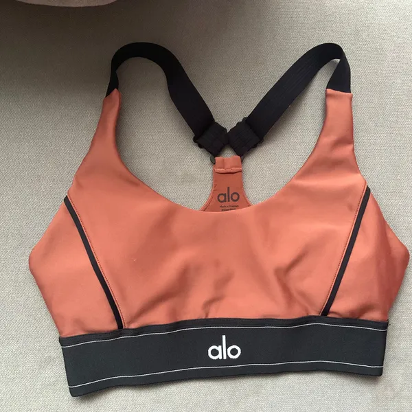 Alo Yoga Airlift Suit Up Bra Rust S - Image 2