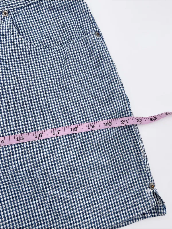 Vintage 90s Y2K Bill Blass Jeans Gingham Denim Mom Shorts Size 12 Cotton Preppy - Image 12