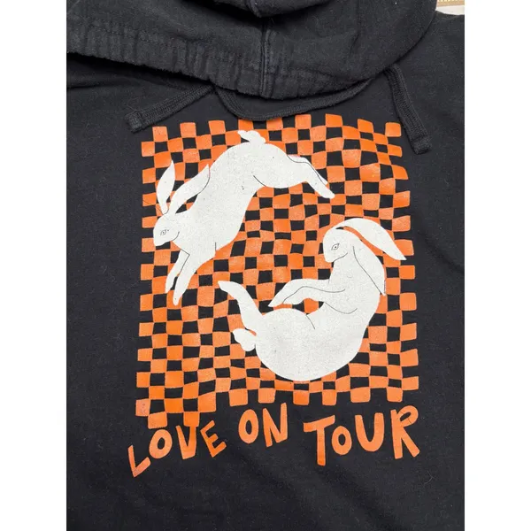 Harry Styles Love‎ on Tour Rabbit Bunnies raphic Black Sweatshirt Hoodie XL - Image 3