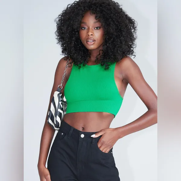 Princess Polly Grace Tank Top in Green Size S/M New with tag - Image 2