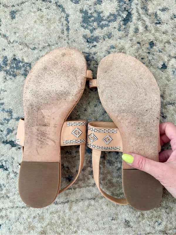 Tory Burch Blake Leather Sandals Sz 8.5 - Image 6