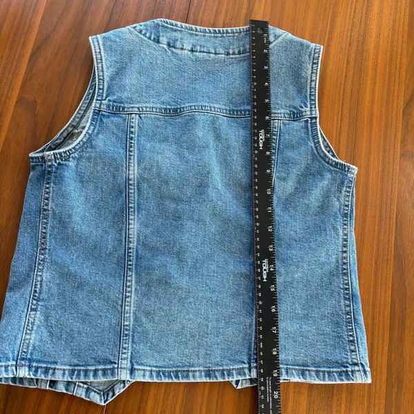 Universal Thread Denim Vest XS Blue Button Front Boho Western Coastal Cowgirl - Image 6